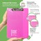 BAZIC Standard Size Plastic Clipboard with Low-Profile Clip, 4-Pack